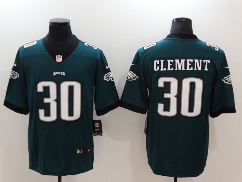 Men's Philadelphia Eagles Corey Clement #30 Midnight Green Jersey